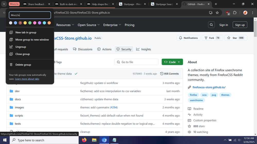 Tab Groups in Chrome