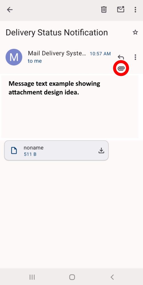 Clicking the attachment icon opens the attachment tray from the right.