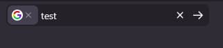 Search engine with the x next to it