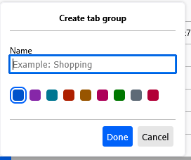 Tab group colors