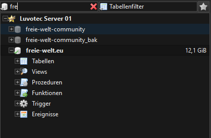heidisql quick search