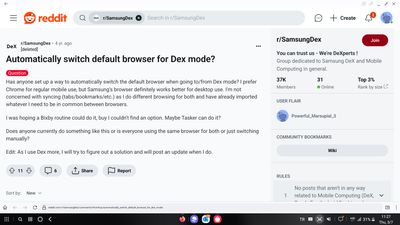 Firefox on Dex (Desktop Mode Enabled)